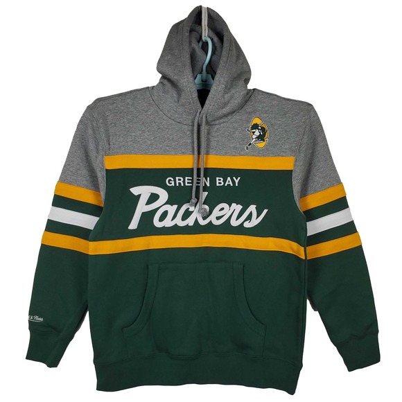 Mitchell & Ness Other - Green Bay Packers Mitchell & Ness Large Hoodie Script Logo Green Gray Yellow NWT